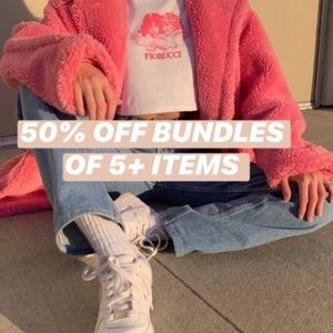 50% OFF BUNDLE OF 5+ ITEMS!